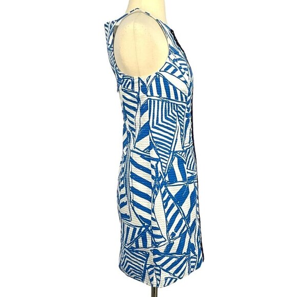 Lilly Pulitzer Size 0 Annabelle Bay Blue Yacht Sea Rope Lace Shift Dress - Picture 4 of 11